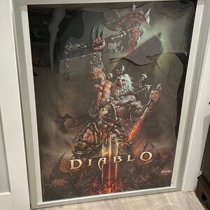 Diablo 3 III BlizzCon 2008 Barbarian Poster Blizzard Entertainment Convention
